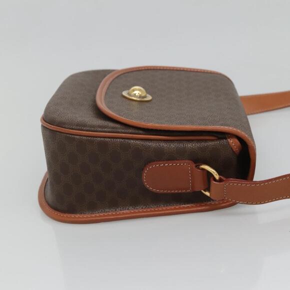 CELINE Macadam Canvas Shoulder Bag Pvc Brown Gold - Picture 5 of 12